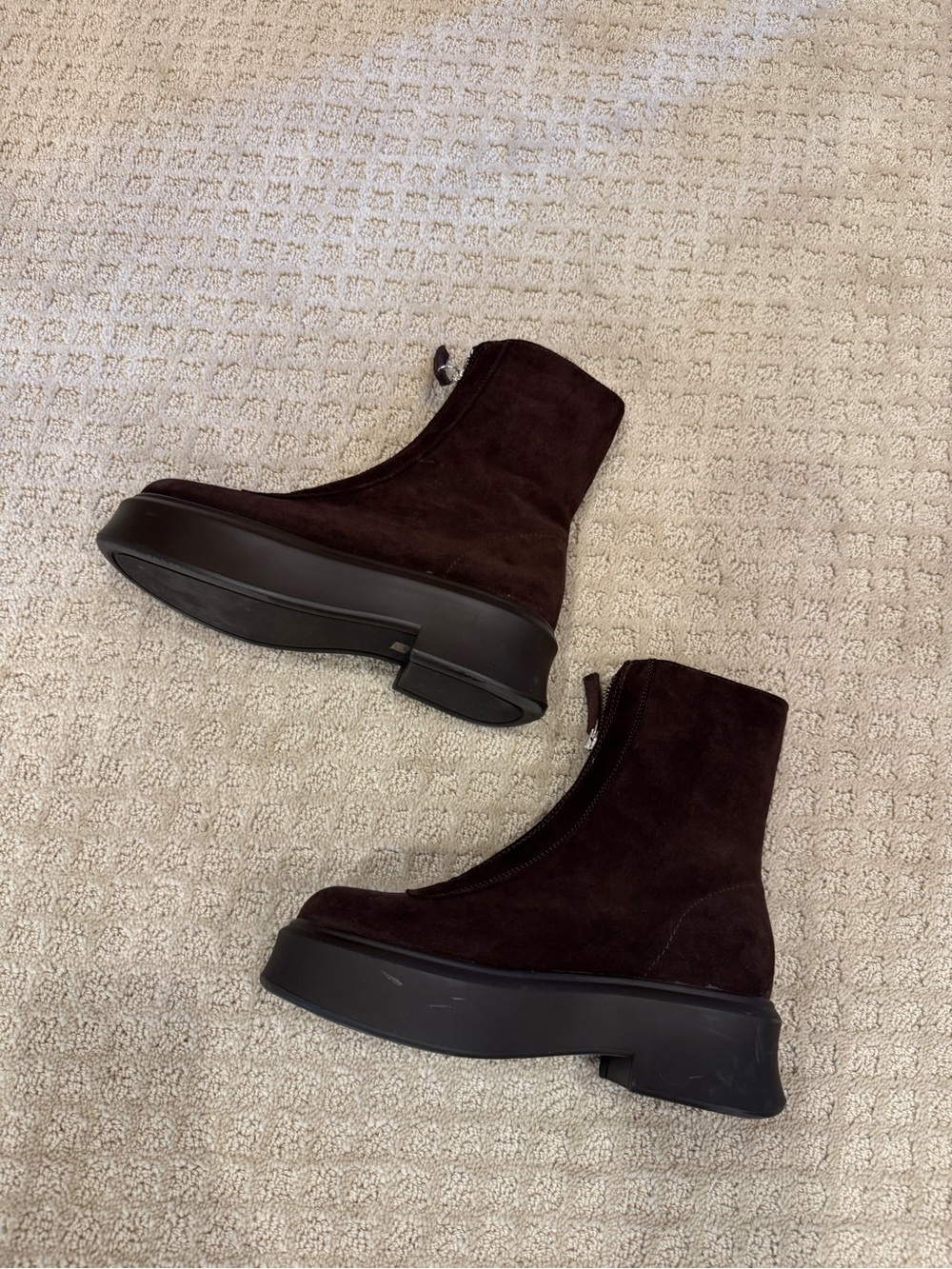 Steve Madden Jane Women's Dark Brown Suede Platform Ankle Boots